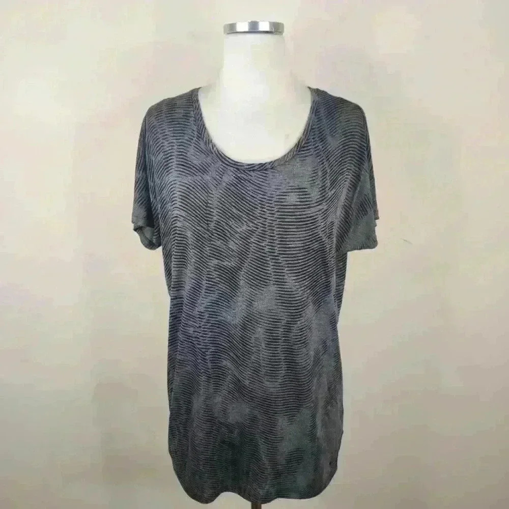 Nike Dri-fit Black And Gray T-shirt